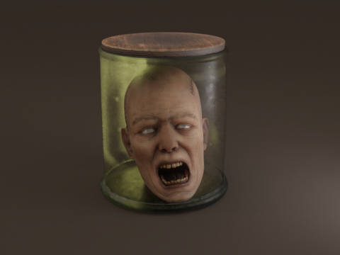 Preserved Head Low-poly Modèle 3D