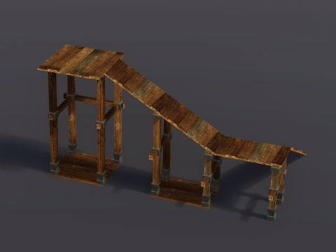Wooden Access Ramp 3D 모델