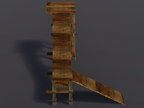 Wooden Access Ramp 3D 모델