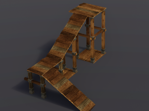 Wooden Access Ramp 3D 모델