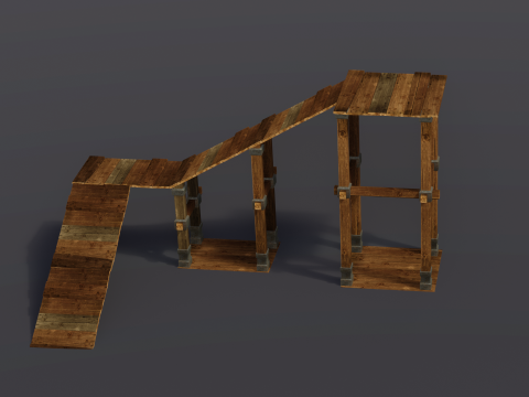 Wooden Access Ramp 3D 모델