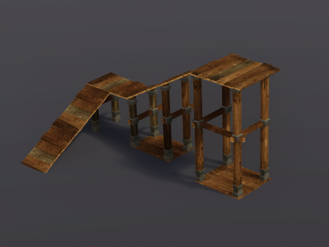 Wooden Access Ramp 3D 모델