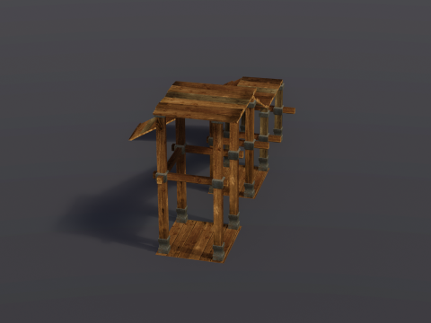 Wooden Access Ramp 3D 모델