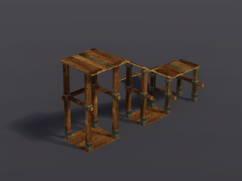 Wooden Access Ramp 3D 모델
