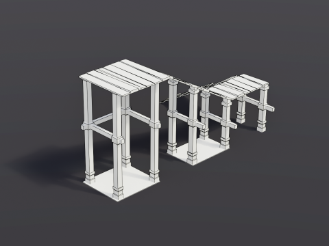 Wooden Access Ramp 3D 모델