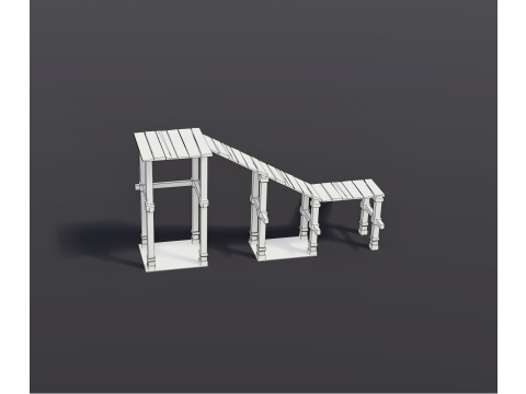 Wooden Access Ramp 3D 모델