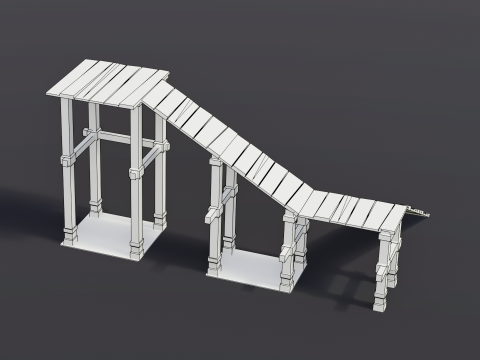 Wooden Access Ramp 3D 모델