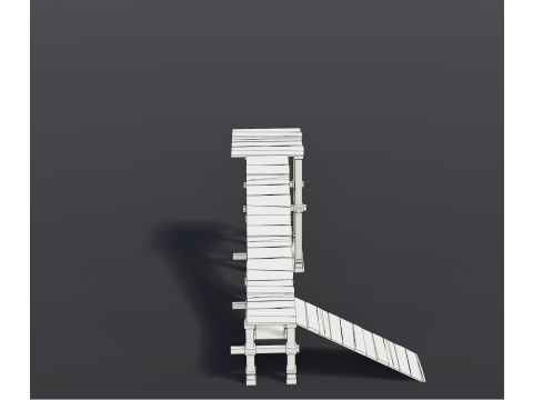 Wooden Access Ramp 3D 모델