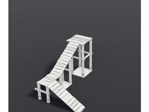 Wooden Access Ramp 3D 모델