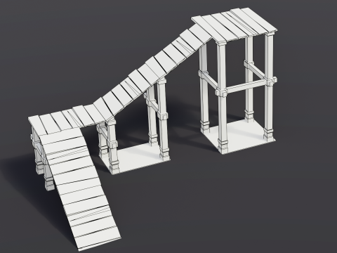 Wooden Access Ramp 3D 모델