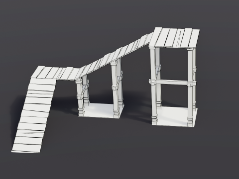 Wooden Access Ramp 3D 모델