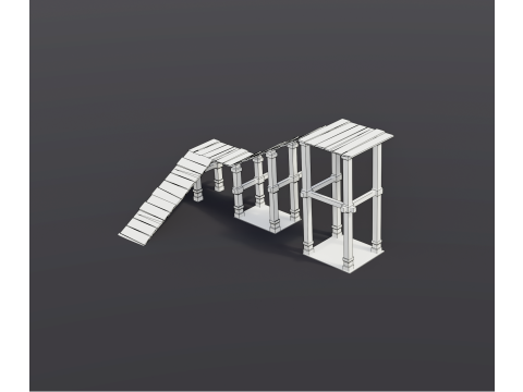 Wooden Access Ramp 3D 모델