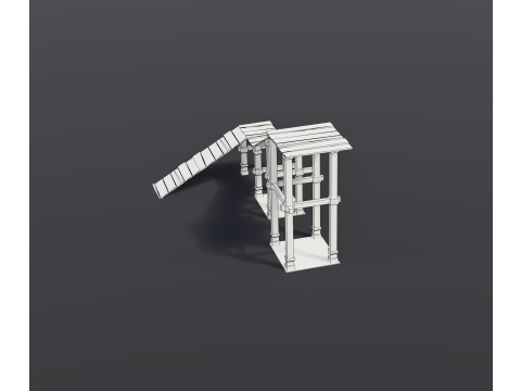 Wooden Access Ramp 3D 모델