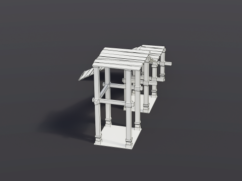 Wooden Access Ramp 3D 모델