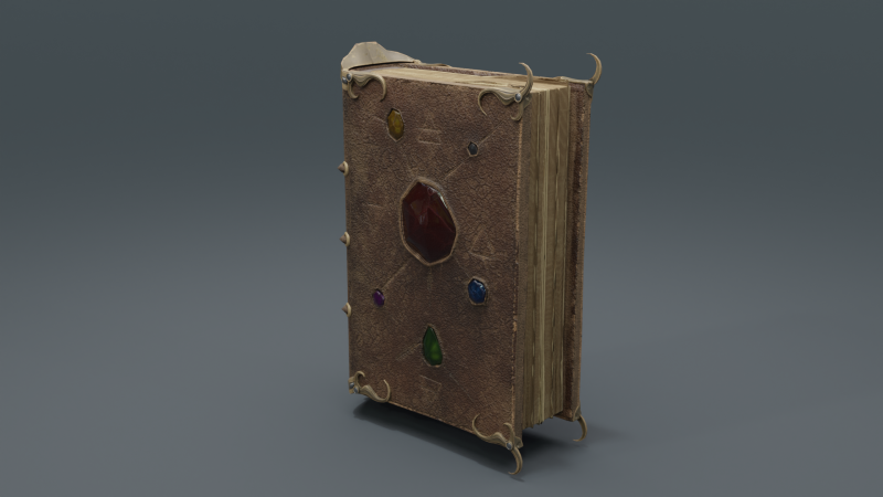 Book of Alchemy Low-poly Modèle 3D .c4d .max .obj .3ds .fbx .stl .blend 
