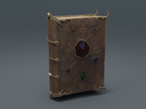 Book of Alchemy Low-poly Modèle 3D