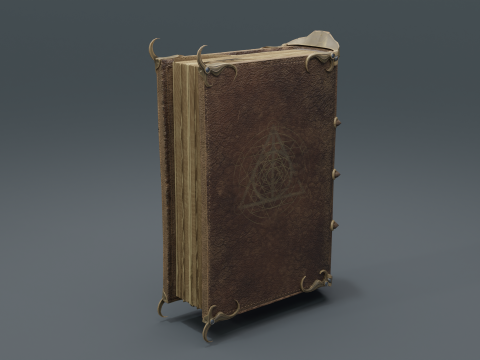 Book of Alchemy Low-poly Modèle 3D
