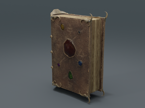 Book of Alchemy Low-poly Modèle 3D