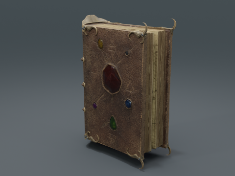 Book of Alchemy Low-poly Modèle 3D