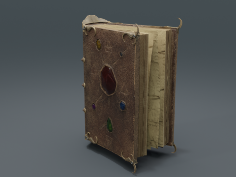 Book of Alchemy Low-poly Modèle 3D
