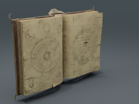 Book of Alchemy Low-poly Modèle 3D