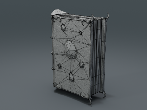 Book of Alchemy Low-poly Modèle 3D