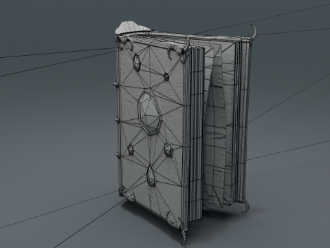 Book of Alchemy Low-poly Modèle 3D