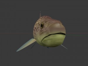 Brown trout fish koomja 3D Model