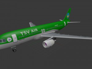 Airbus a-320 low-poly 3Dモデル