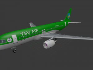 Airbus a-320 low-poly 3D Model