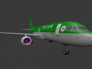 Airbus a-320 low-poly 3Dモデル