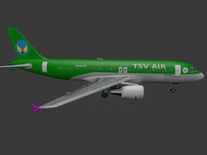 Airbus a-320 low-poly 3D Model