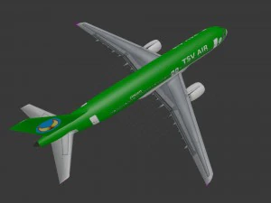 Airbus a-320 low-poly 3D Model