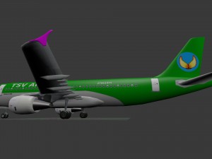 Airbus a-320 low-poly 3Dモデル