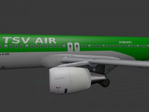 Airbus a-320 low-poly 3Dモデル