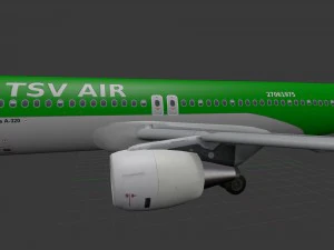Airbus a-320 low-poly 3D Model
