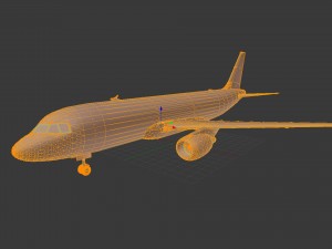 Airbus a-320 low-poly 3Dモデル