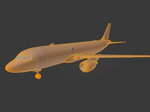 Airbus a-320 low-poly 3D Model