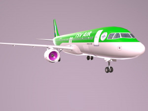 Airbus a-320 low-poly 3D Model