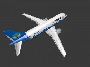 Sukhoi superjet 100 low-poly 3D मॉडल