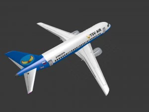Sukhoi superjet 100 low-poly 3D Model
