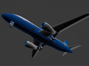 Sukhoi superjet 100 low-poly 3D मॉडल