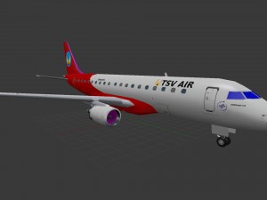 Embraer erj-175 low-poly 3D Model