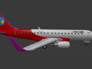 Embraer erj-175 low-poly 3D Model