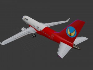 Embraer erj-175 low-poly 3D Model