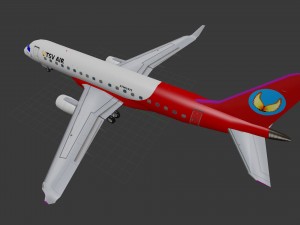 Embraer erj-175 low-poly 3D Model