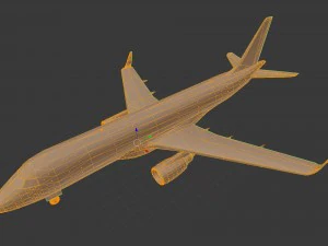 Embraer erj-175 baixo poli Modelo 3D