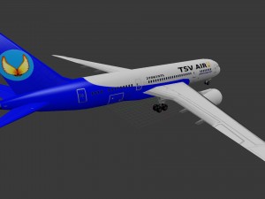 Boeing 787 low-poly 3D मॉडल