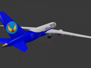 Boeing 787 low-poly 3D मॉडल