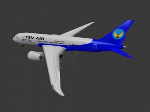 Boeing 787 low-poly 3D मॉडल